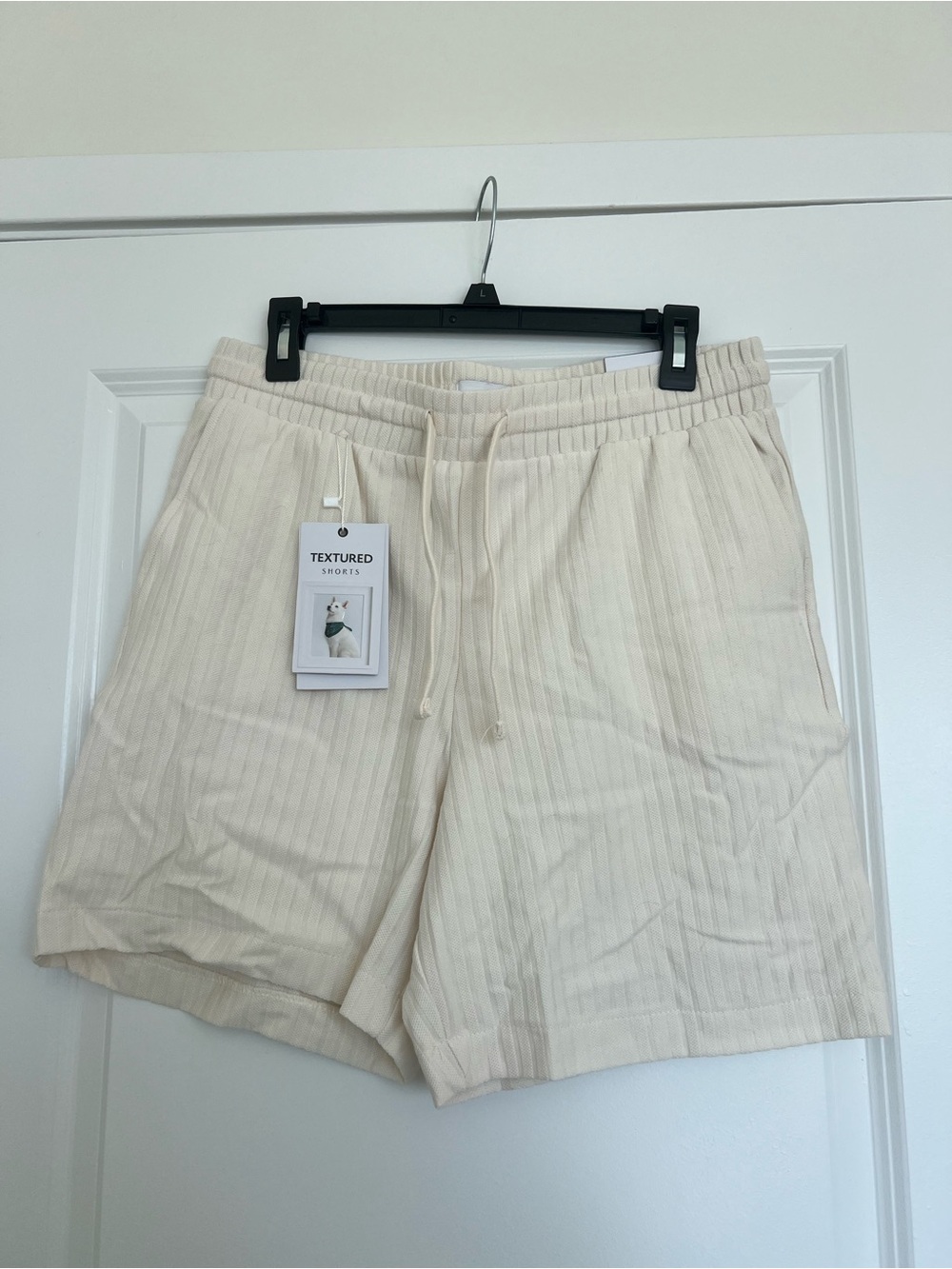 Denim & Flower Cream Textured Men’s Athletic Shorts